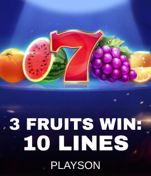 3 Fruits Win: 10 lines